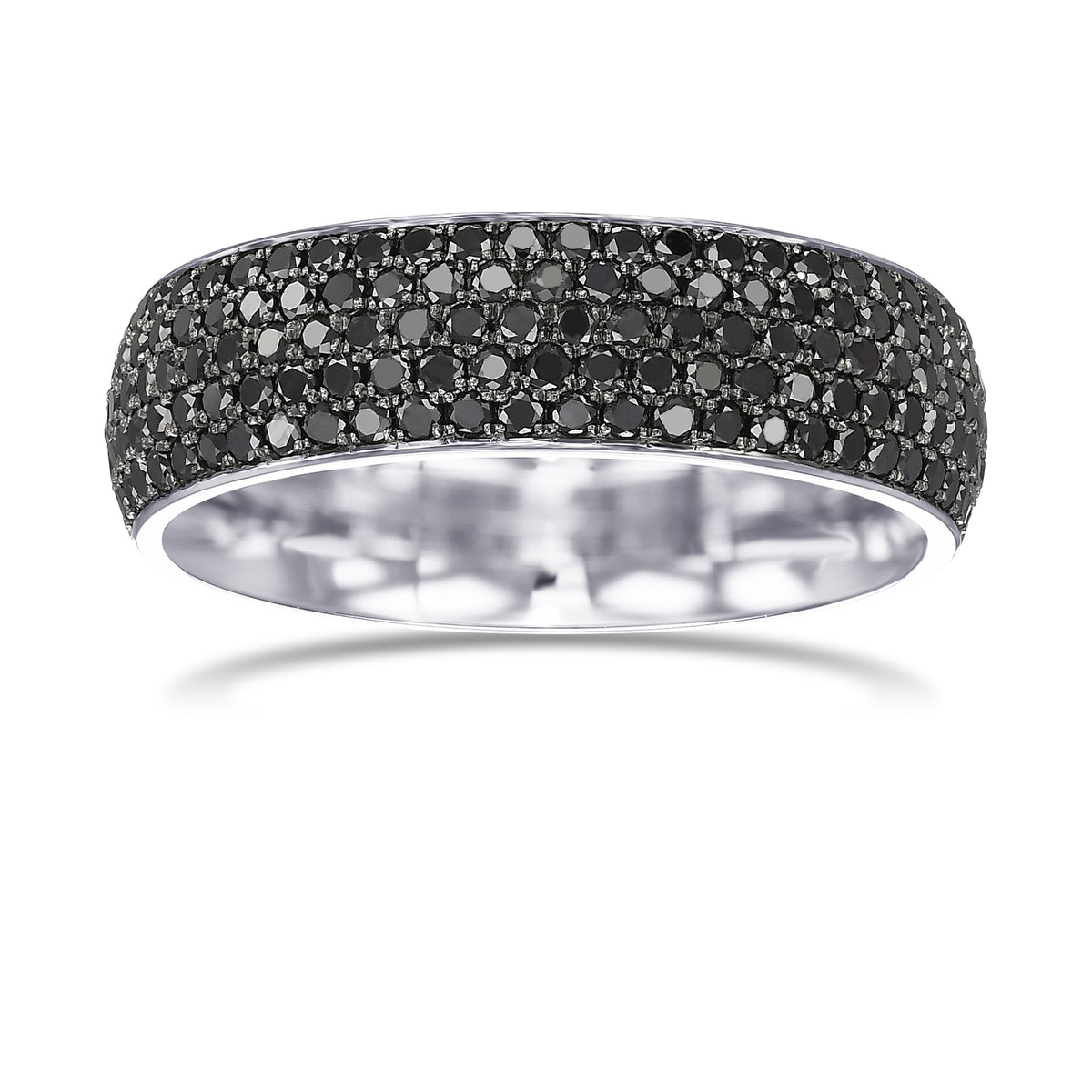 Black Diamond Full Eternity Gents Wedding Ring
