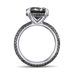 Fancy Black Round Diamond Wedding Set Rings