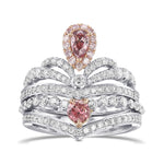 Pink Diamond Engagement & Wedding Ring Set