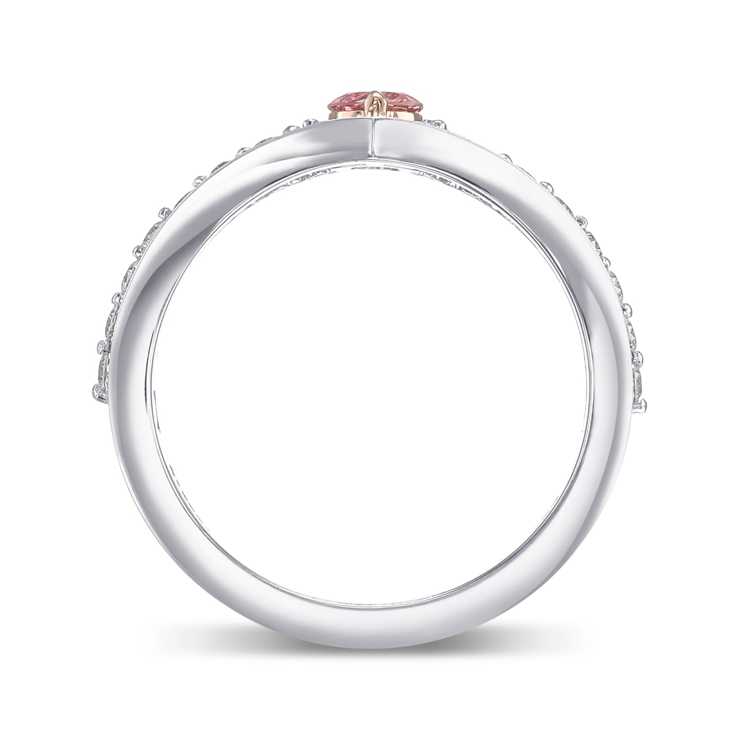 Pink Diamond Engagement & Wedding Ring Set