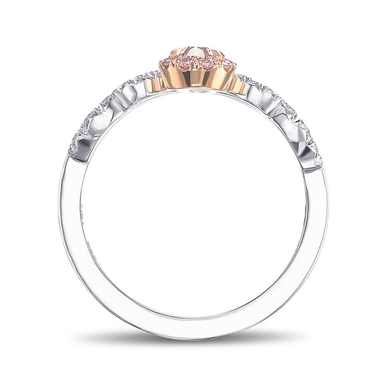 Pink Diamond Engagement & Wedding Ring Set