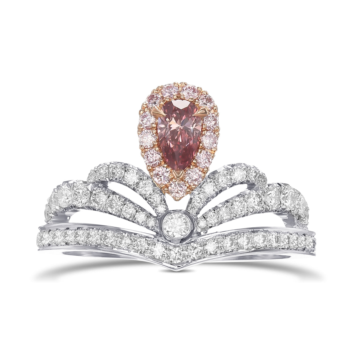 Pink Diamond Engagement & Wedding Ring Set
