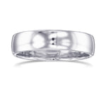 5 MM Platinum Comfort Fit Domed Wedding Band