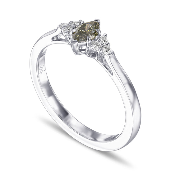 Chameleon Marquise Side Stone Diamond Ring