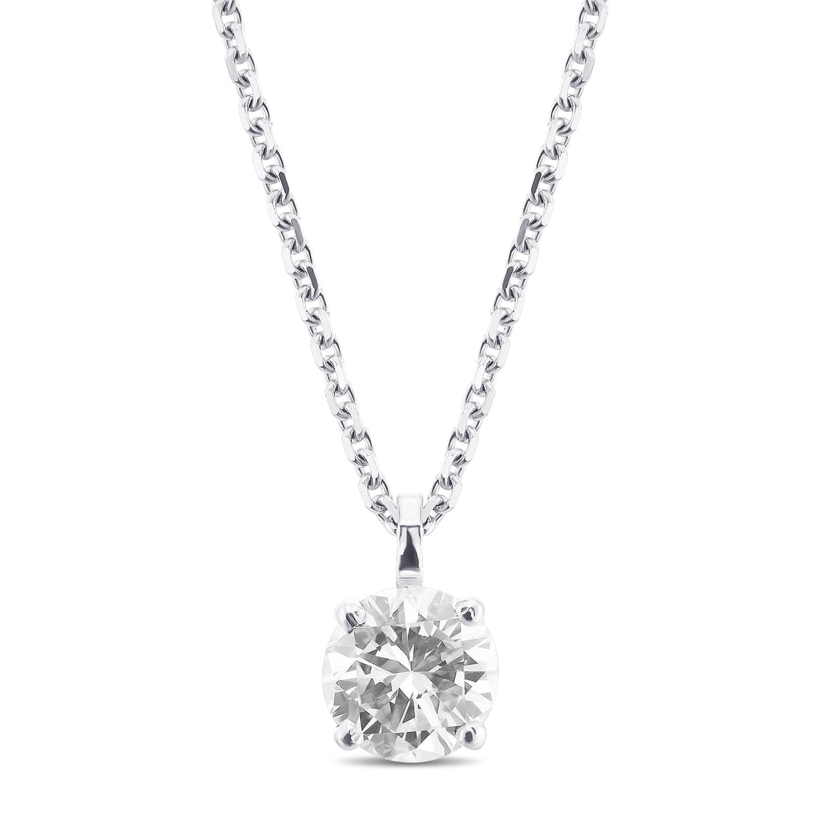 Round Solitaire Diamond Pendant
