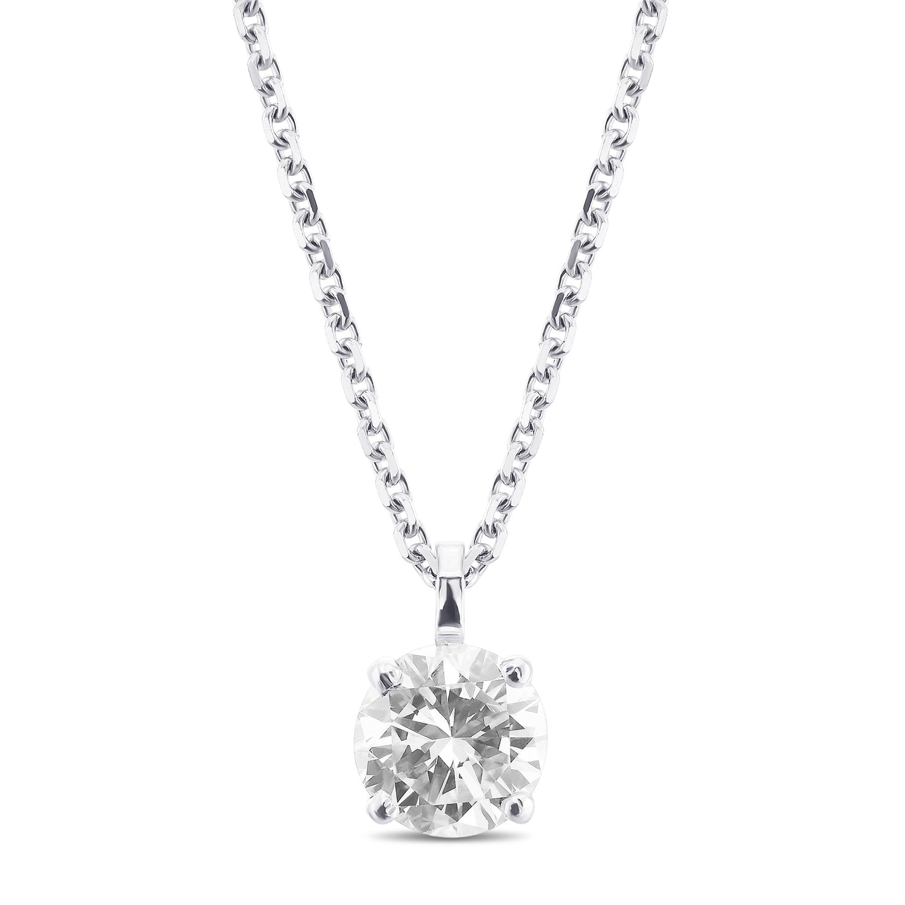 Round Solitaire Diamond Pendant