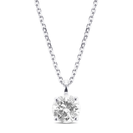 Round Solitaire Diamond Pendant