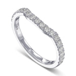 Contoured Diamond Wedding Band