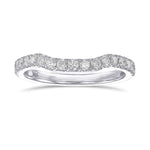Contoured Diamond Wedding Band
