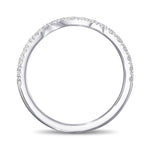 Contoured Diamond Wedding Band