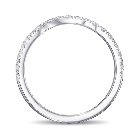 Contoured Diamond Wedding Band