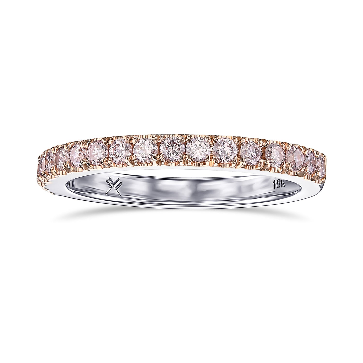 Fancy Light Pink Diamond Half Eternity Ring
