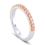 Fancy Light Pink Diamond Half Eternity Ring