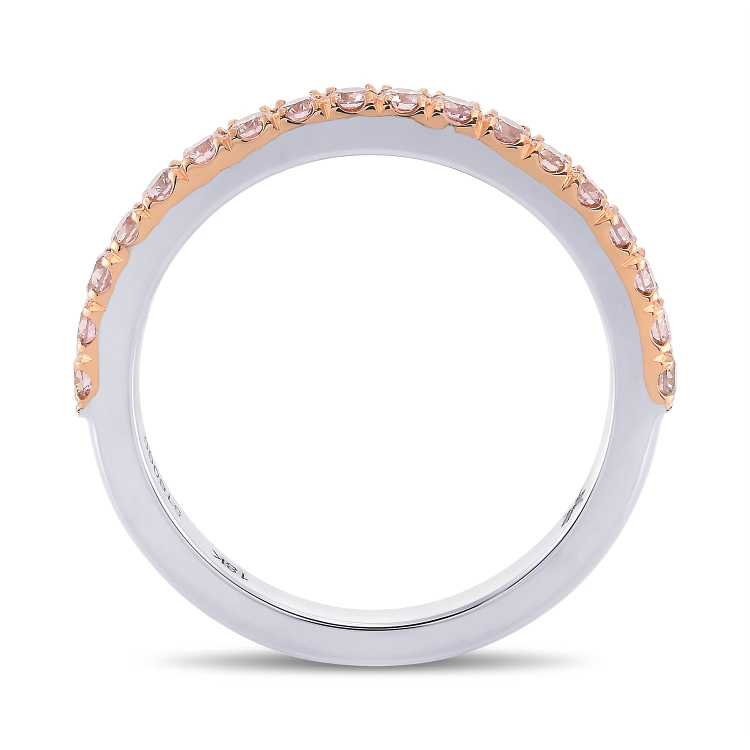 Fancy Light Pink Diamond Half Eternity Ring