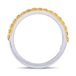 Canary Fancy Vivid Yellow Diamond Half Eternity Wedding Band