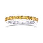 Canary Fancy Vivid Yellow Diamond Half Eternity Wedding Band