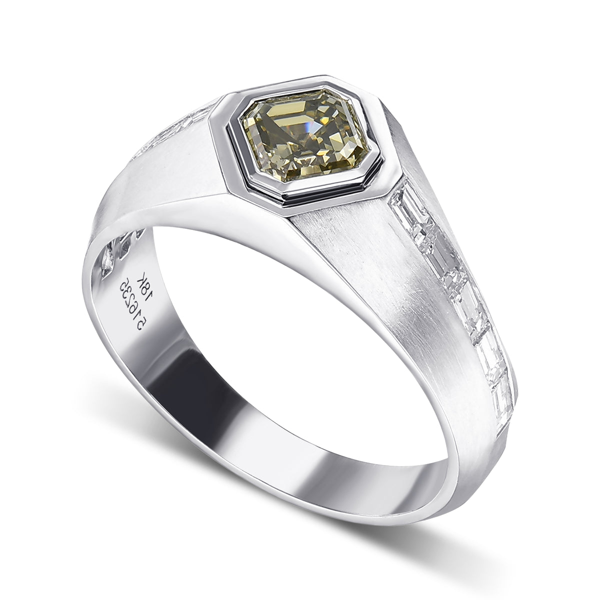 Chameleon Asscher Men's Diamond Ring