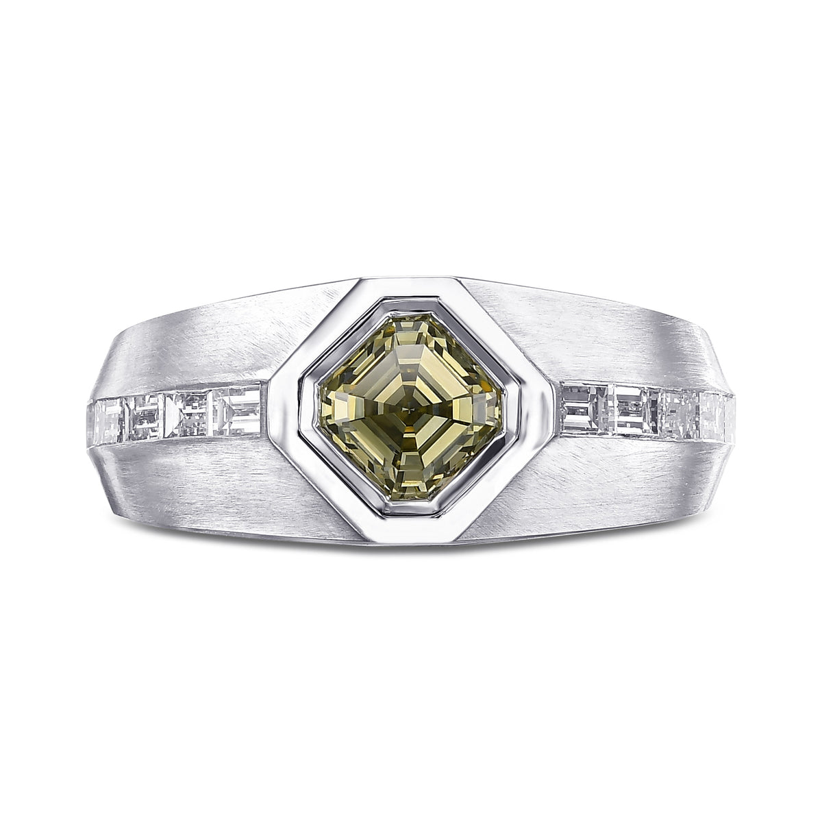 Chameleon Asscher Men's Diamond Ring