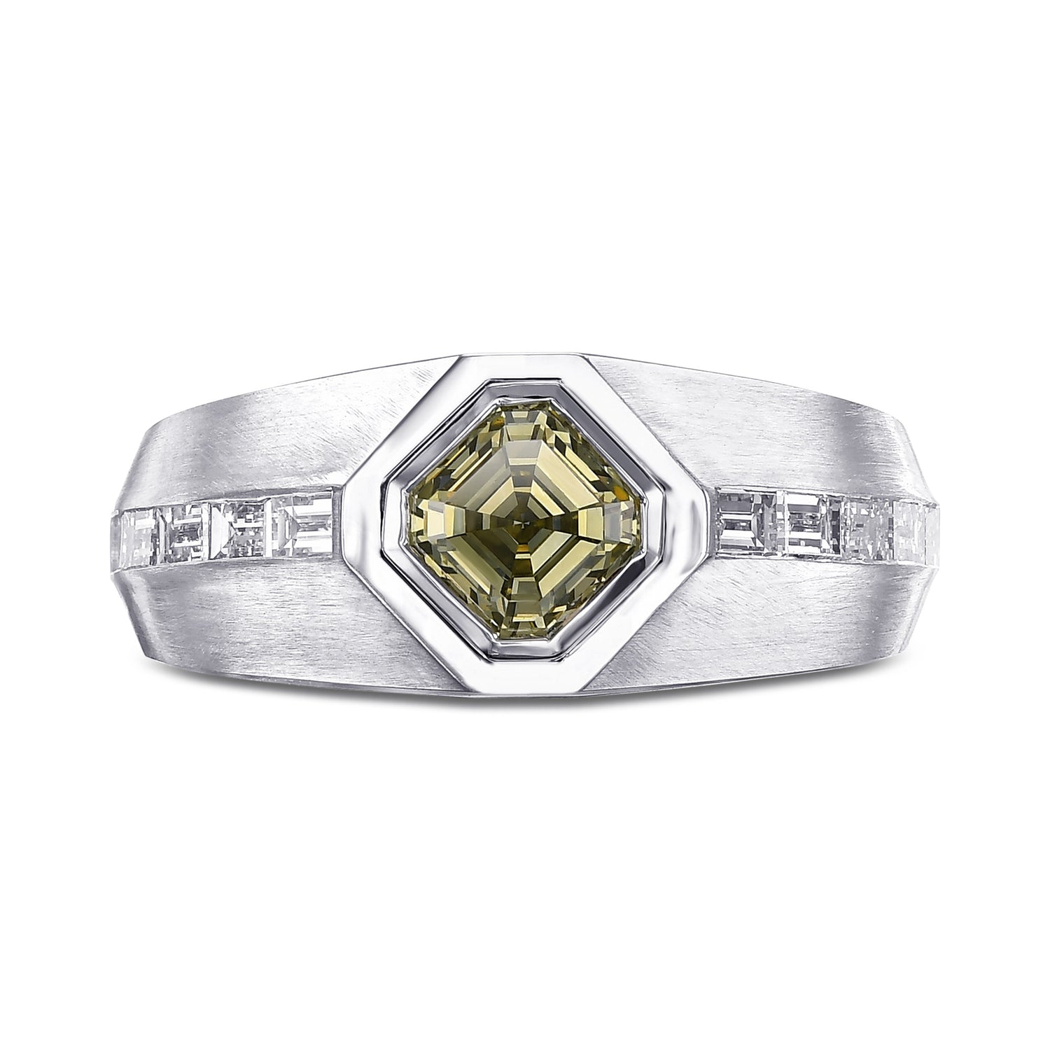 Chameleon Asscher Men's Diamond Ring