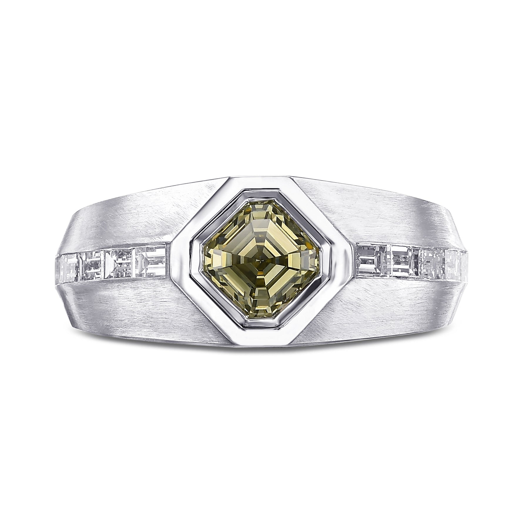 Chameleon Asscher Men's Diamond Ring