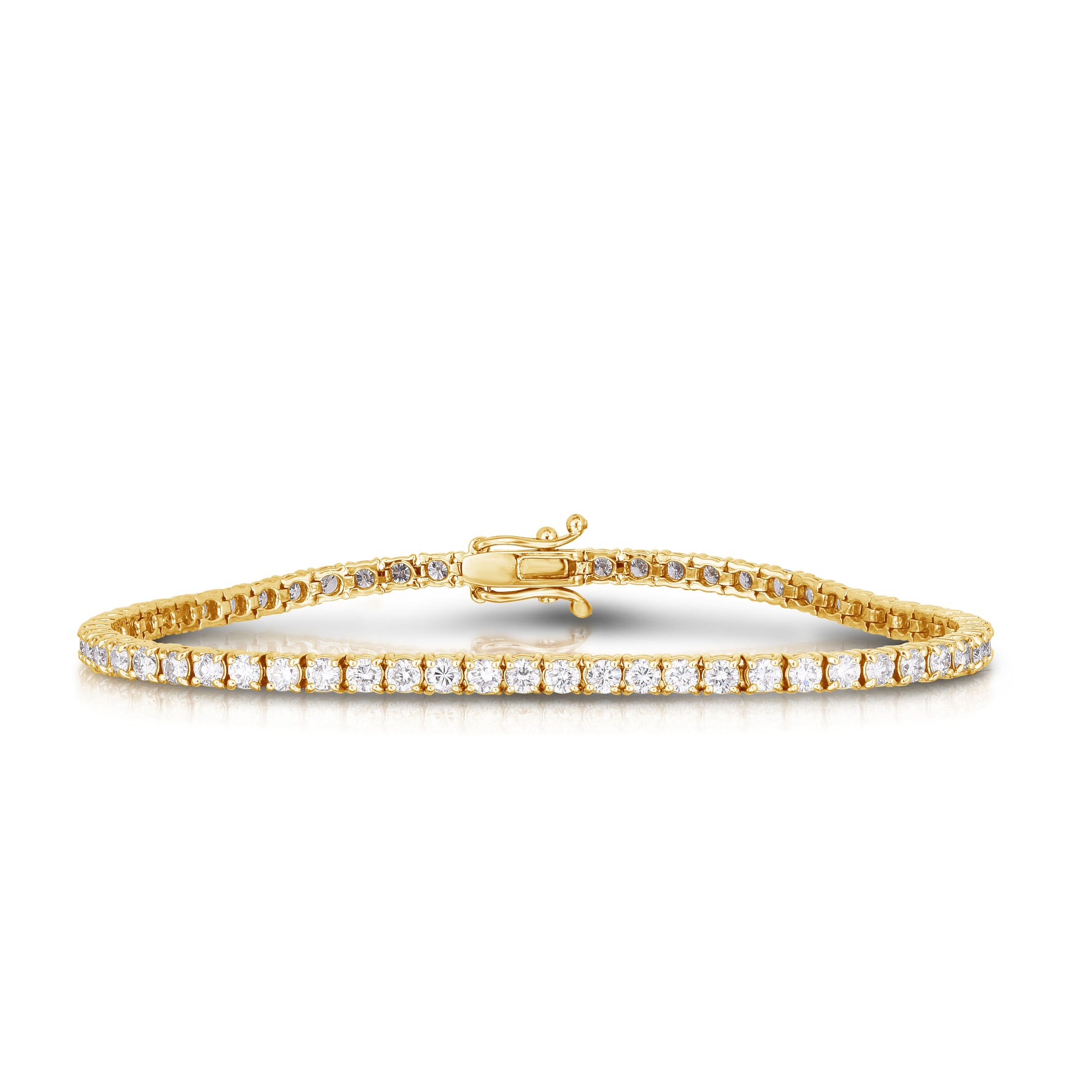 Round White Diamond Tennis Bracelet