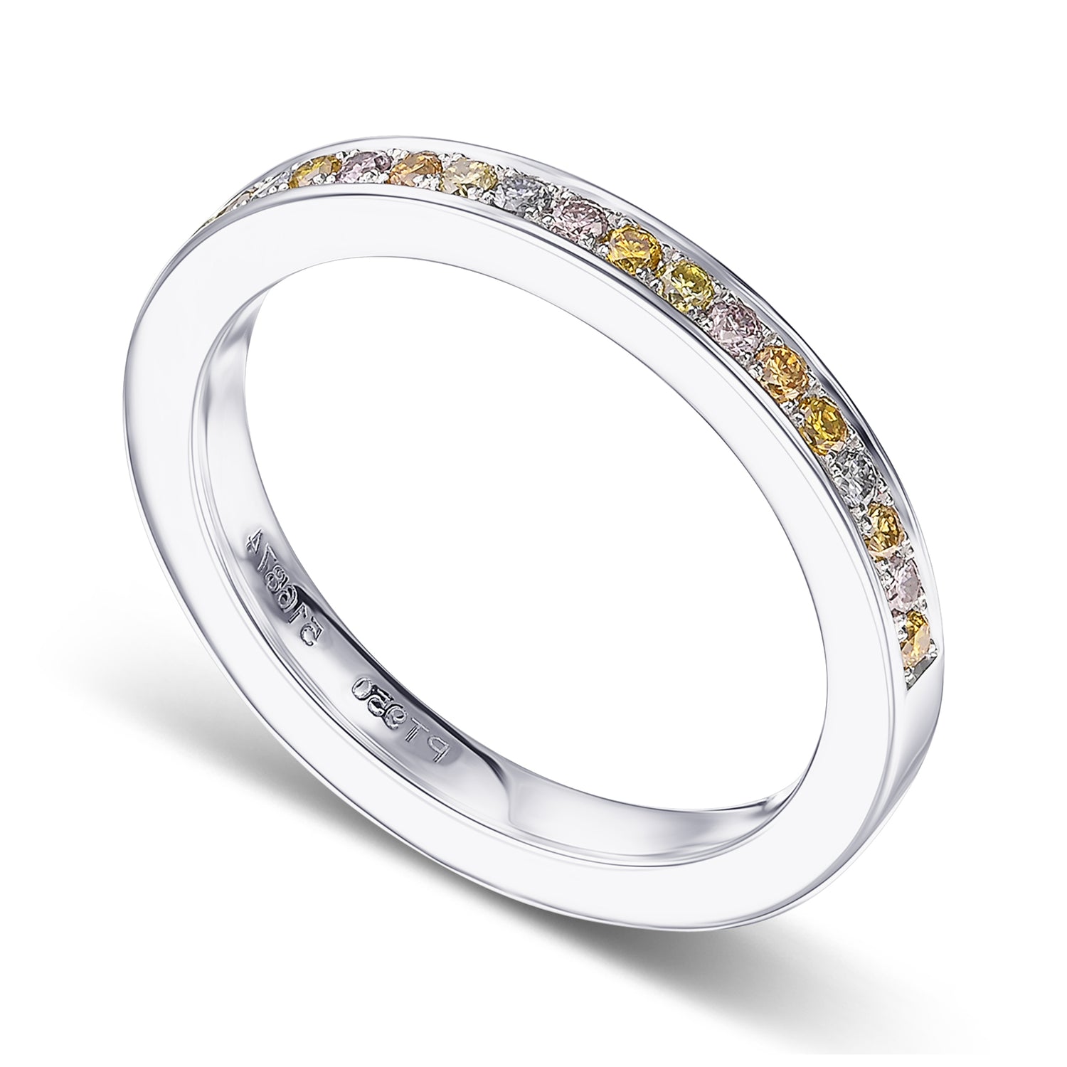 Multicolored Diamond Stackable Band Ring