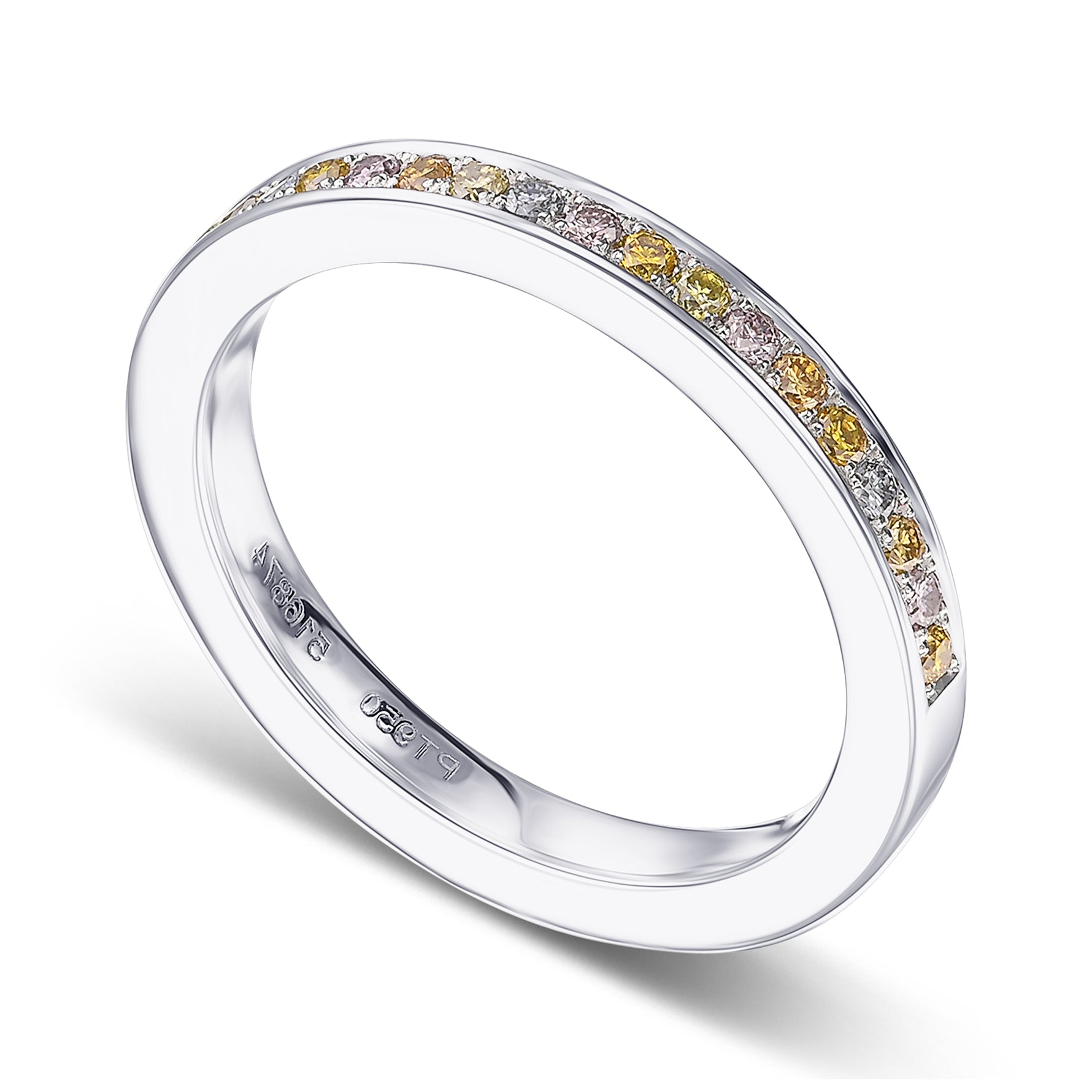 Multicolored Diamond Stackable Band Ring
