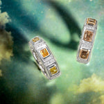 Mix Color Three-stone Men's Diamond Ring