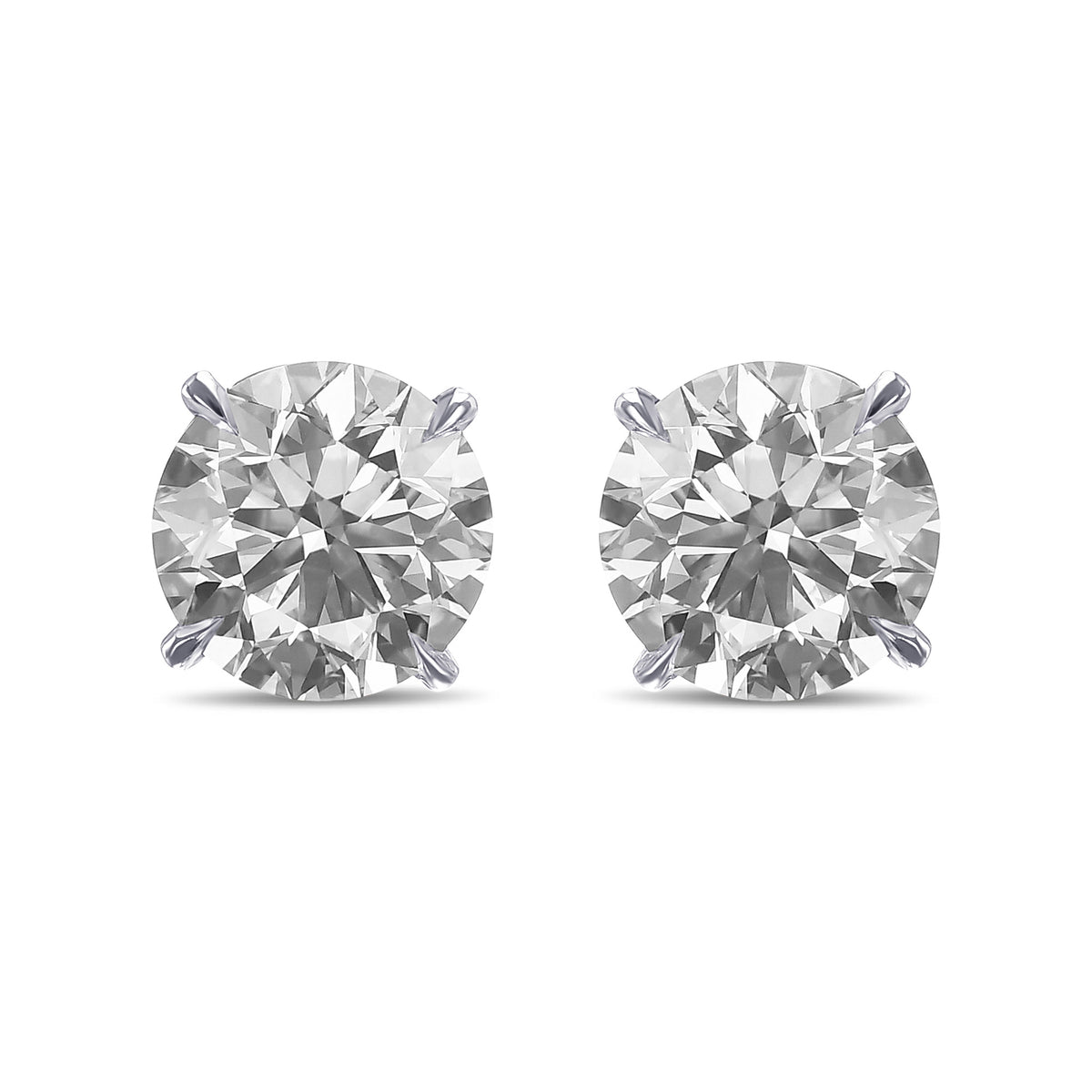 Round Brilliant Stud Diamond Earrings