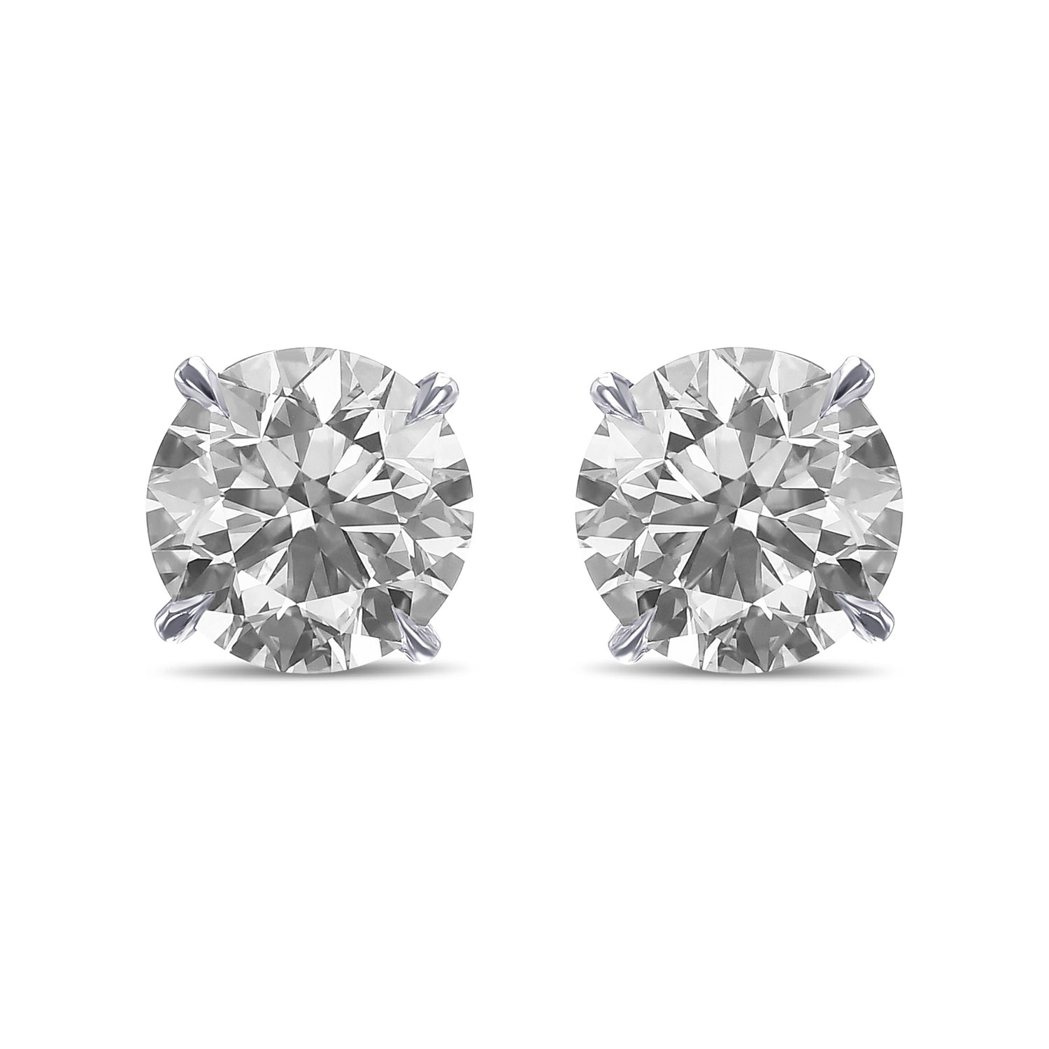 Round Brilliant Stud Diamond Earrings