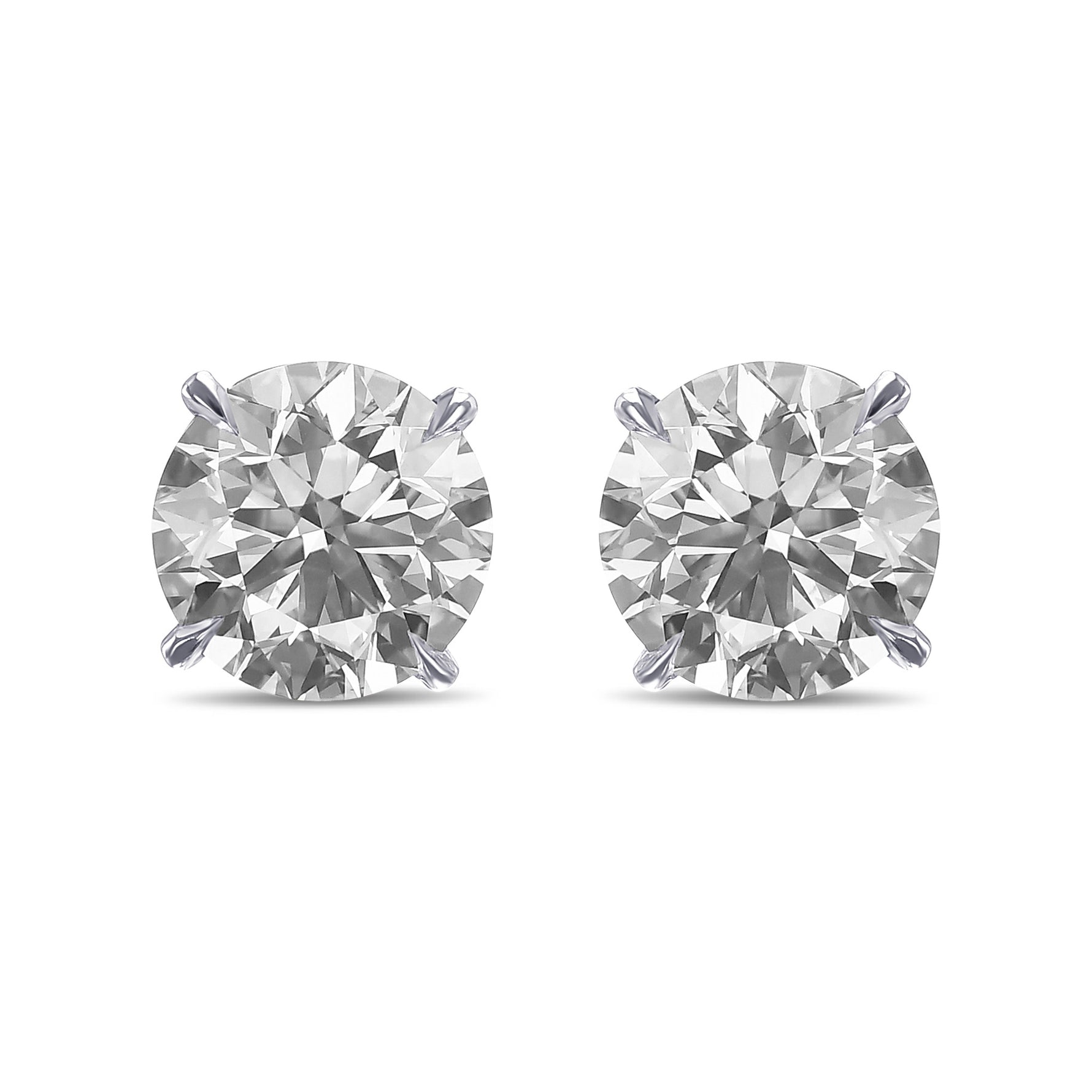 Round Brilliant Stud Diamond Earrings