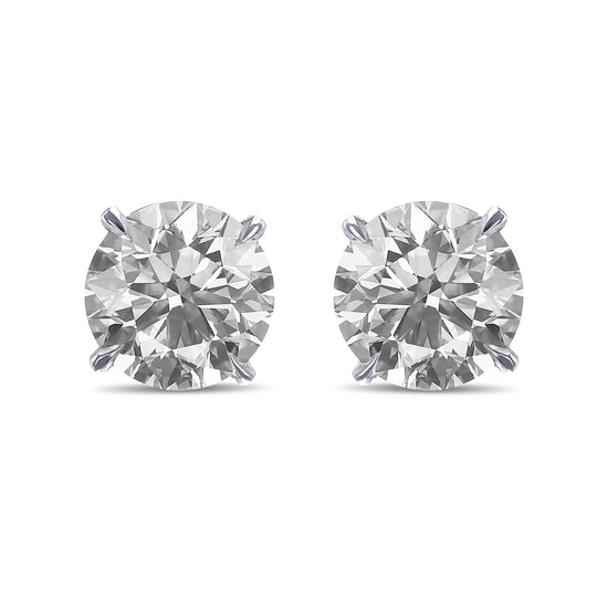 Round Brilliant Stud Diamond Earrings