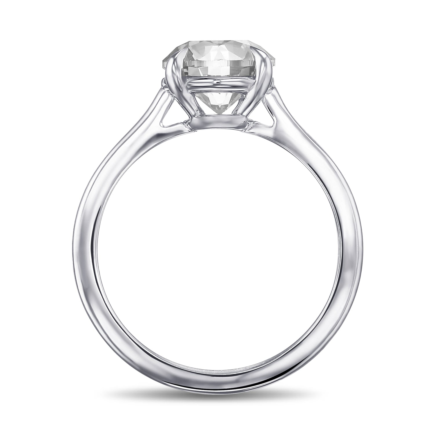 Fancy Gray Round Diamond Solitaire Ring