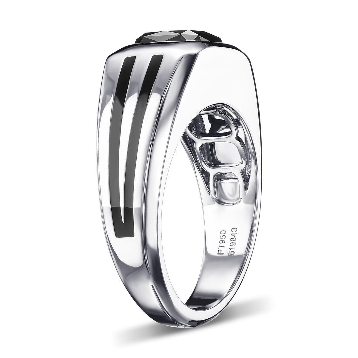 Fancy Black Radiant Men's Diamond Ring