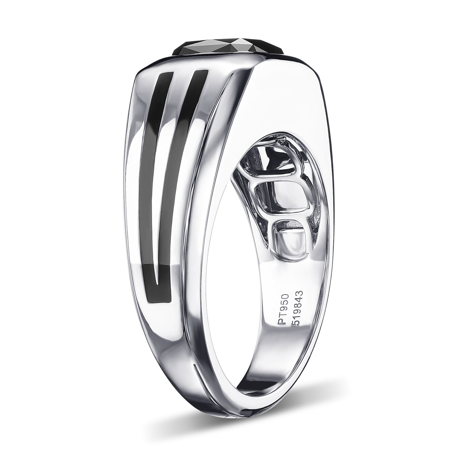 Fancy Black Radiant Men's Diamond Ring