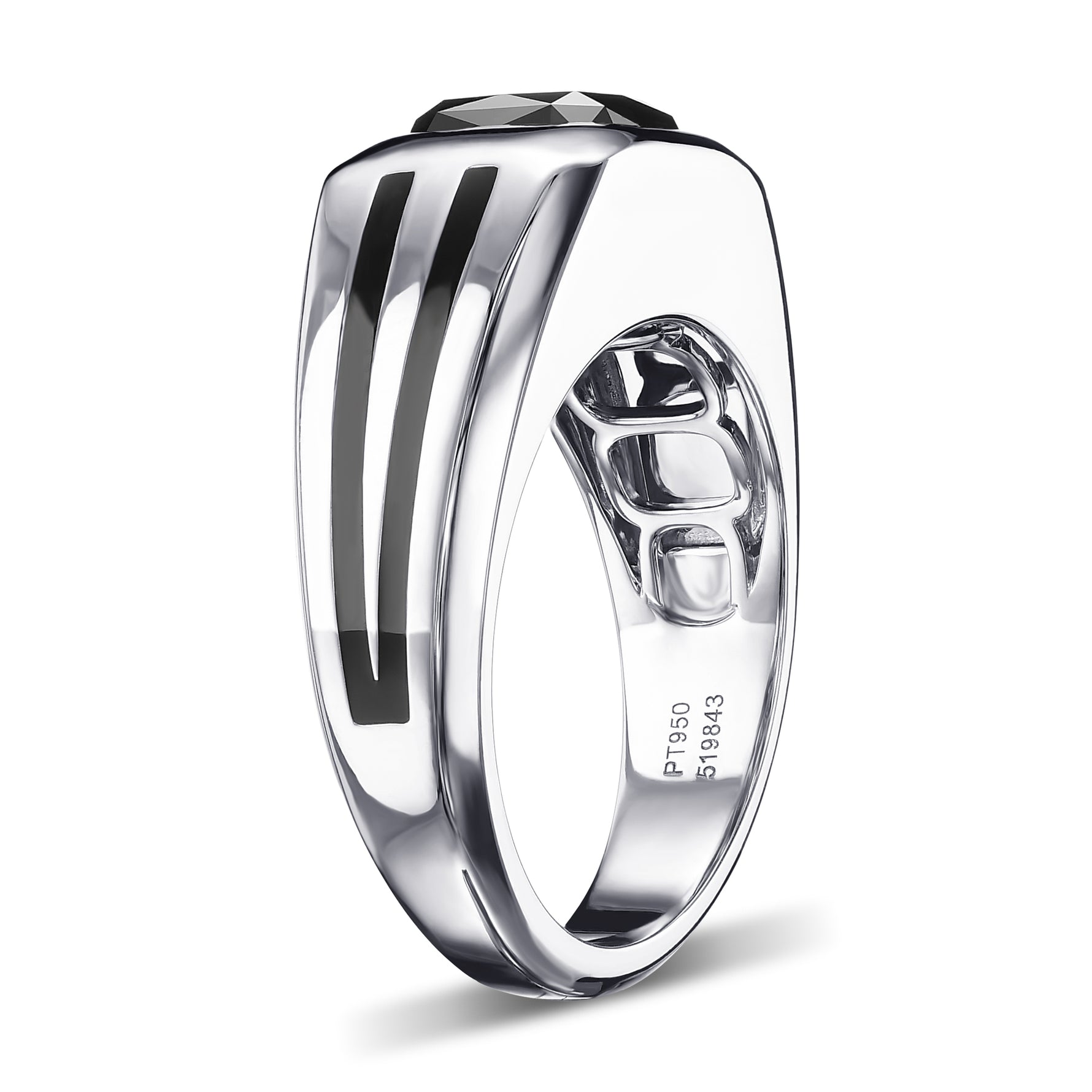 Fancy Black Radiant Men's Diamond Ring