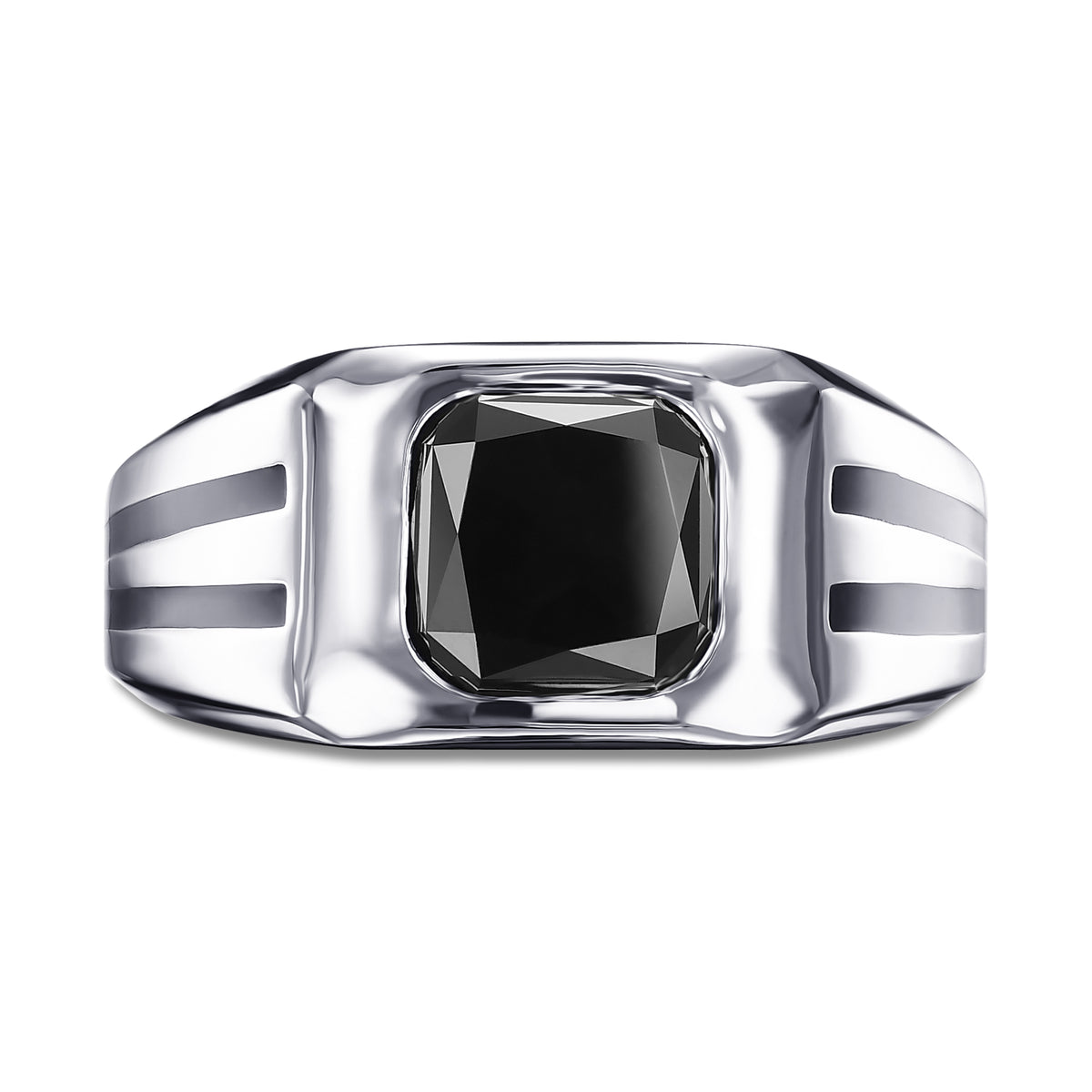 Fancy Black Radiant Men's Diamond Ring