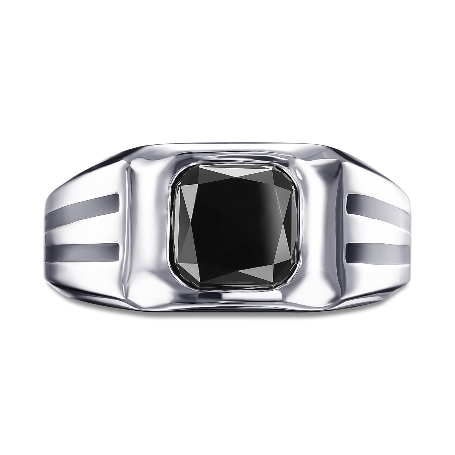 Fancy Black Radiant Men's Diamond Ring