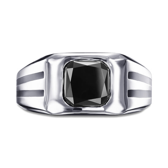 Fancy Black Radiant Men's Diamond Ring