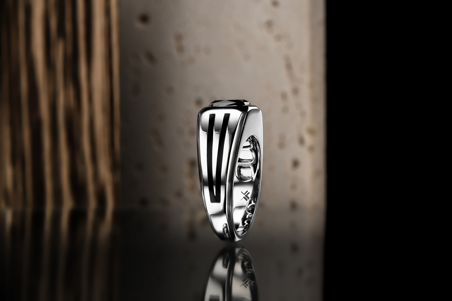 Fancy Black Radiant Men's Diamond Ring