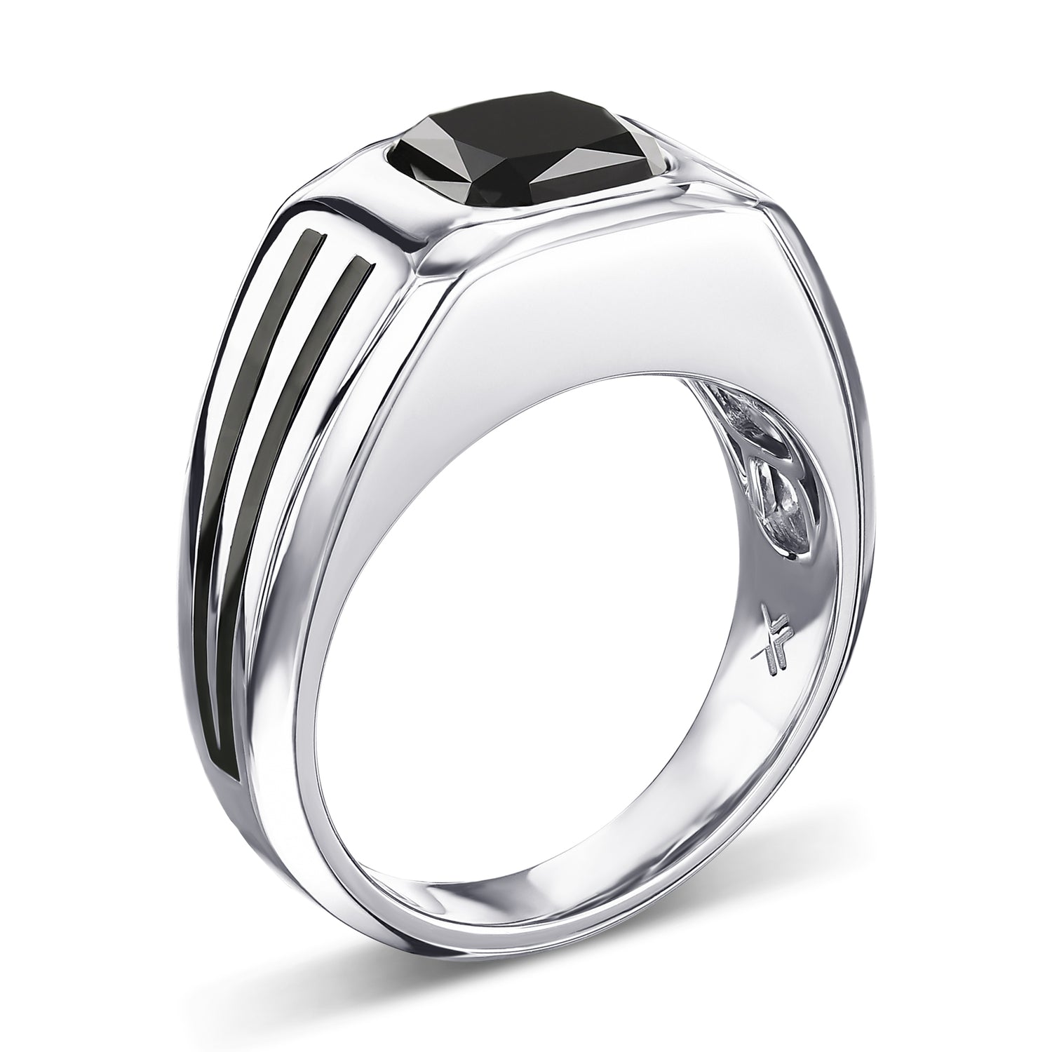 Fancy Black Radiant Men's Diamond Ring