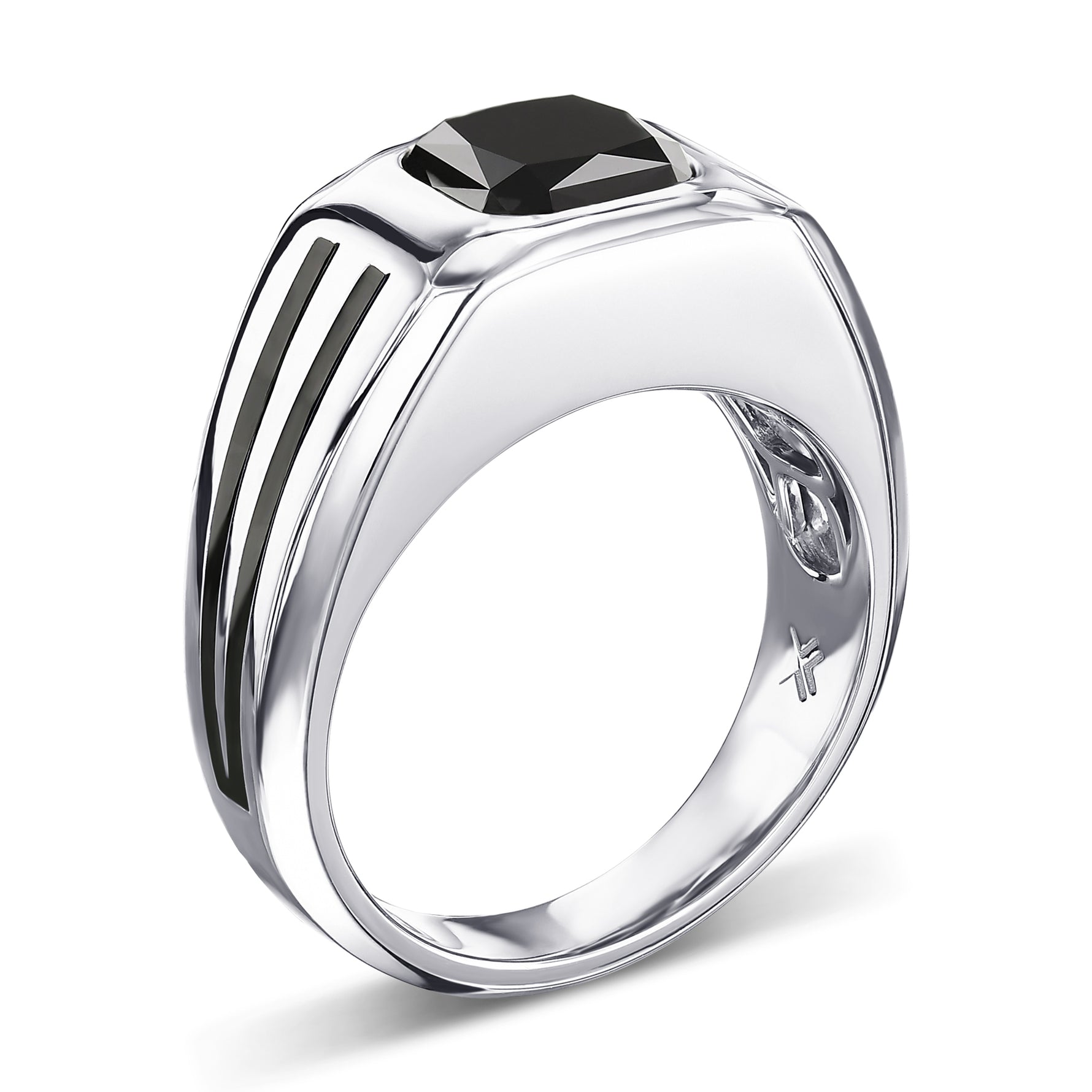 Fancy Black Radiant Men's Diamond Ring