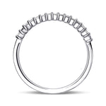 Colorless Baguette Half Eternity Diamond Band 