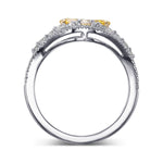 Extraordinary Fancy Vivid Yellow Marquise Diamond Ring