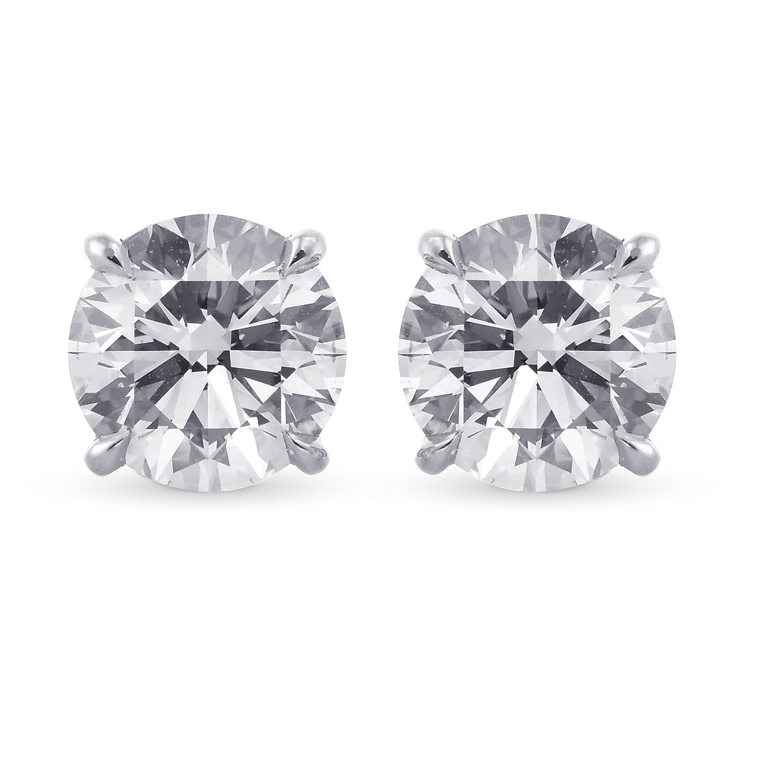 Round Brilliant Stud Diamond Earrings