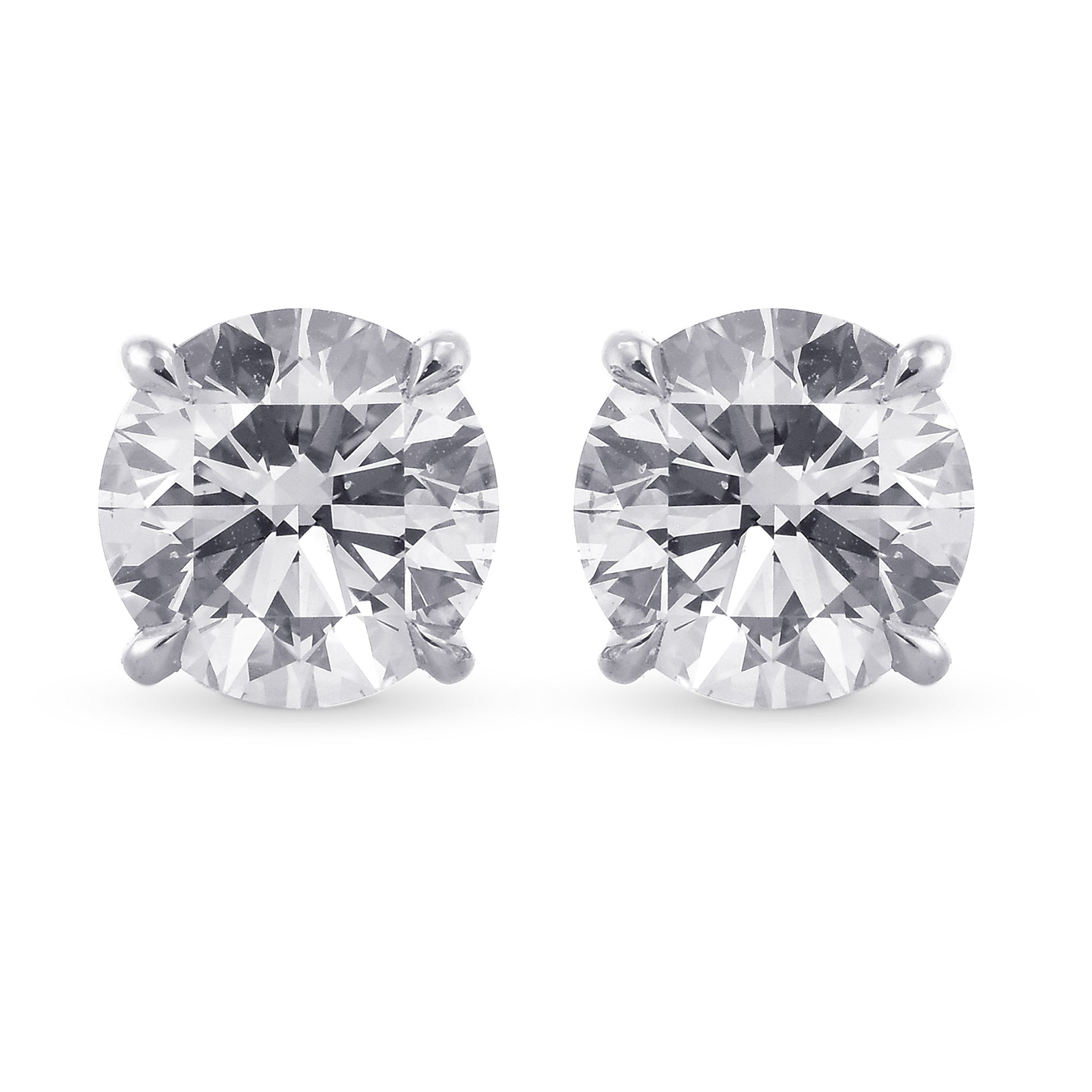 Round Brilliant Stud Diamond Earrings