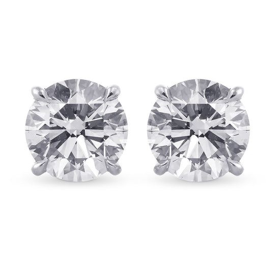 Round Brilliant Stud Diamond Earrings
