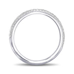  Fancy Light Pink and Colorless Pave Diamond Wedding Band