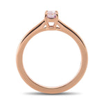 Fancy Intense Pinkish Purple Cushion Solitaire Diamond Ring