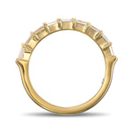 Two Emerald-Cut Diamond Half-Eternity Band Rings